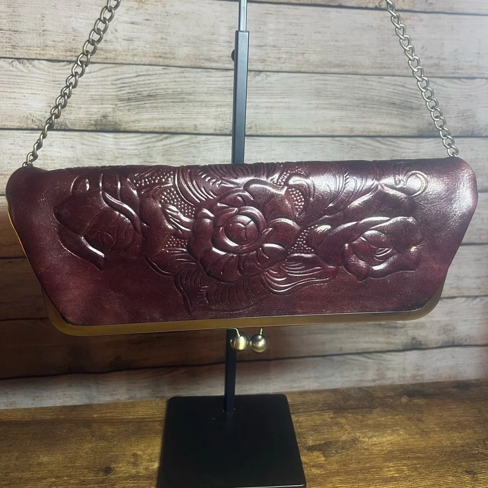Patricia Nash - Two Way Leather Handbag - Picture 3 of 8